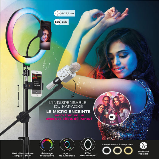 HKH Ring Light com Microfone e Tripé