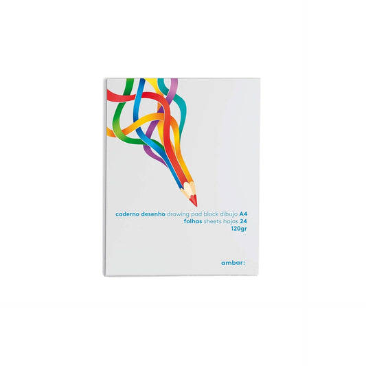 Ambar Caderno Desenho Colado A4 24F 120G School
