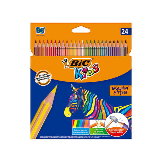 Bic Lápis de Cor Evolution Stripes 24 un
