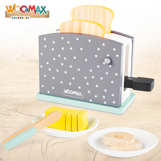 Woomax Conjunto Torradeira e Acessórios em Madeira