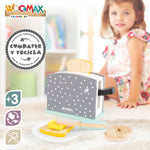 Woomax Conjunto Torradeira e Acessórios em Madeira