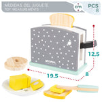 Woomax Conjunto Torradeira e Acessórios em Madeira