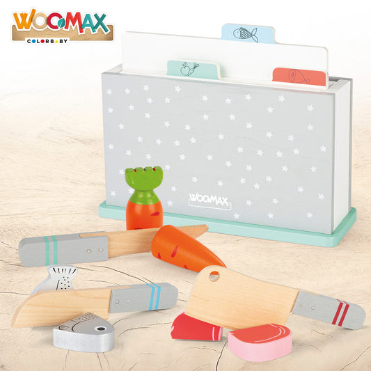 Juego de tablero y cuchillos de madera Woomax