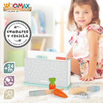 Juego de tablero y cuchillos de madera Woomax