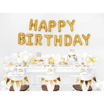 Balão Foil Happy Birthday Dourado 13 Peças