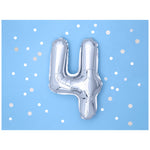 Balão Foil Nº4 Prateado