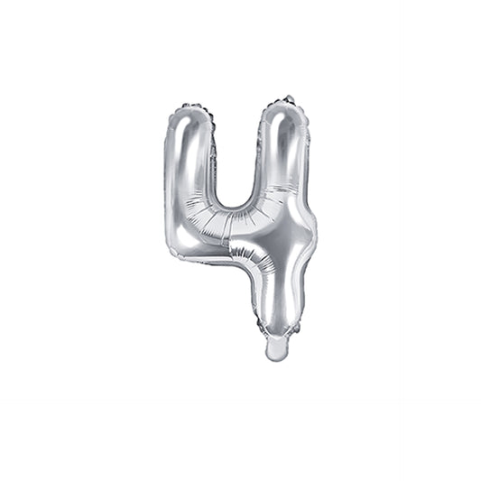 Balão Foil Nº4 Prateado