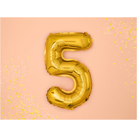 Balão Foil Nº5 Dourado
