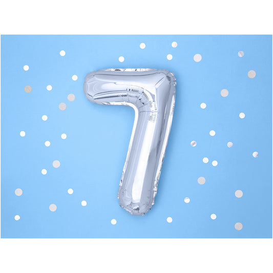 Balão Foil Nº7 Prateado