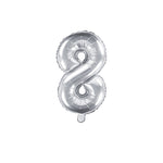 Balão Foil Nº8 Prateado