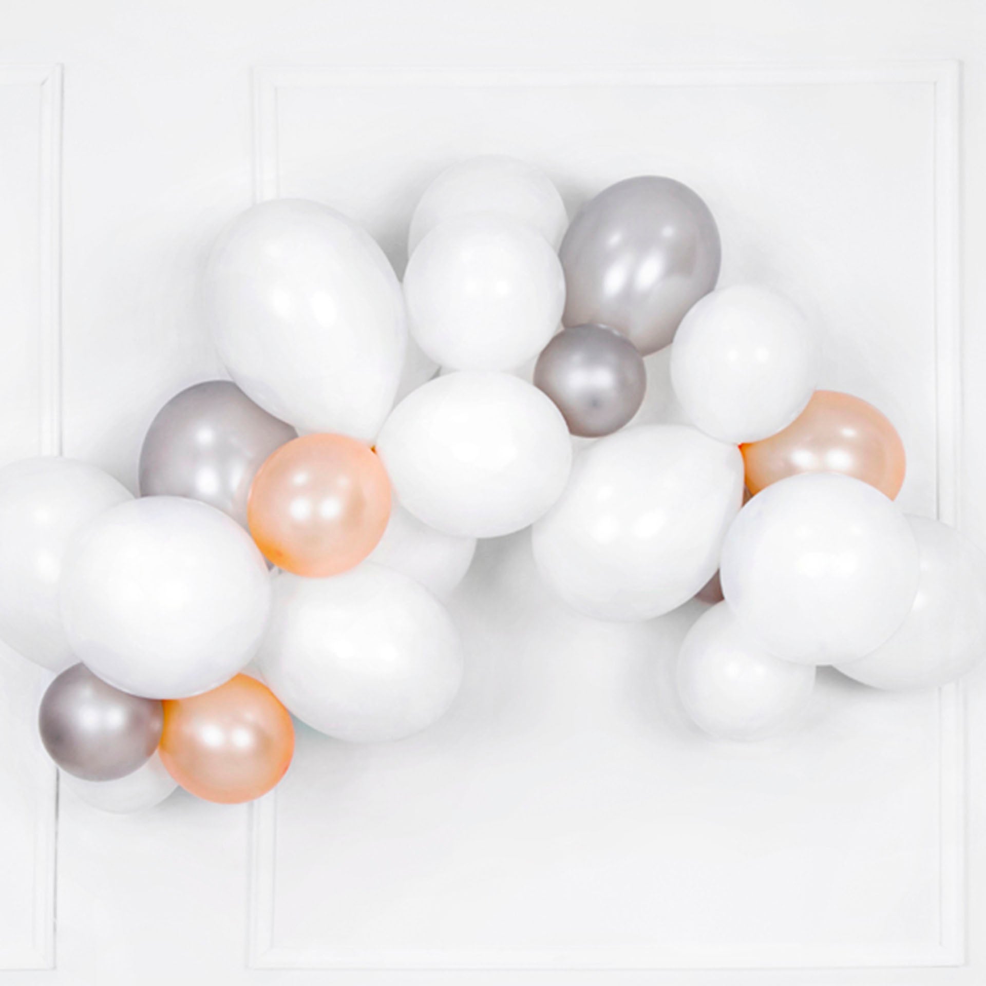 Pack 100 Globos Gris Metalizado Nieve 27 cm