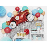 Coche de globos de metal