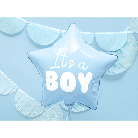 Balão Metálico Azul Claro "It's a Boy"