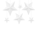 Pack 6 Estrellas Decorativas Blancas