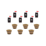 Pack 6 Moldes Cupcake Pirata