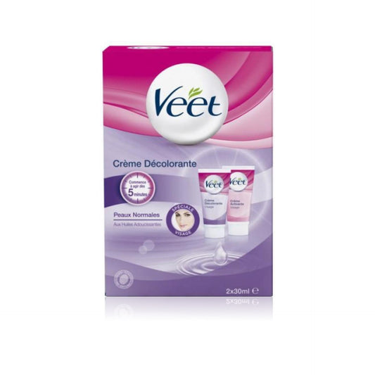 Veet Creme Descolorante Facial Pele Normal 2 x 30 ml