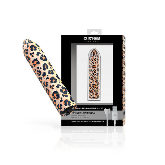 Bala Leopardo Vibrador Recarregável 10 Intensidades