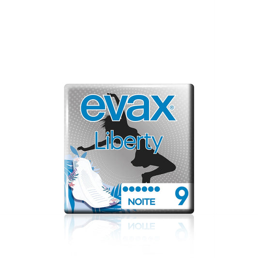 Evax Liberty Pensos Higiénicos Noite com Abas 9 un