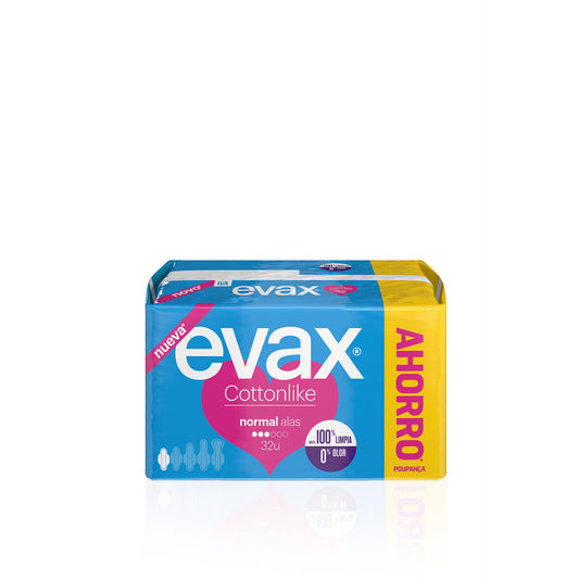 Evax Pensos Higiénicos Cottonlike Normal Abas 32 un